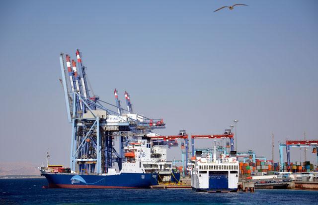 Last year Jordan witnessed an increase in the volume of work related to transit from the Aqaba Container Port to Syria and Palestine by more than a 100o per cent when compared with previous years, according to the Association of Owners of Clearance and Transport Companies (JT file photo)